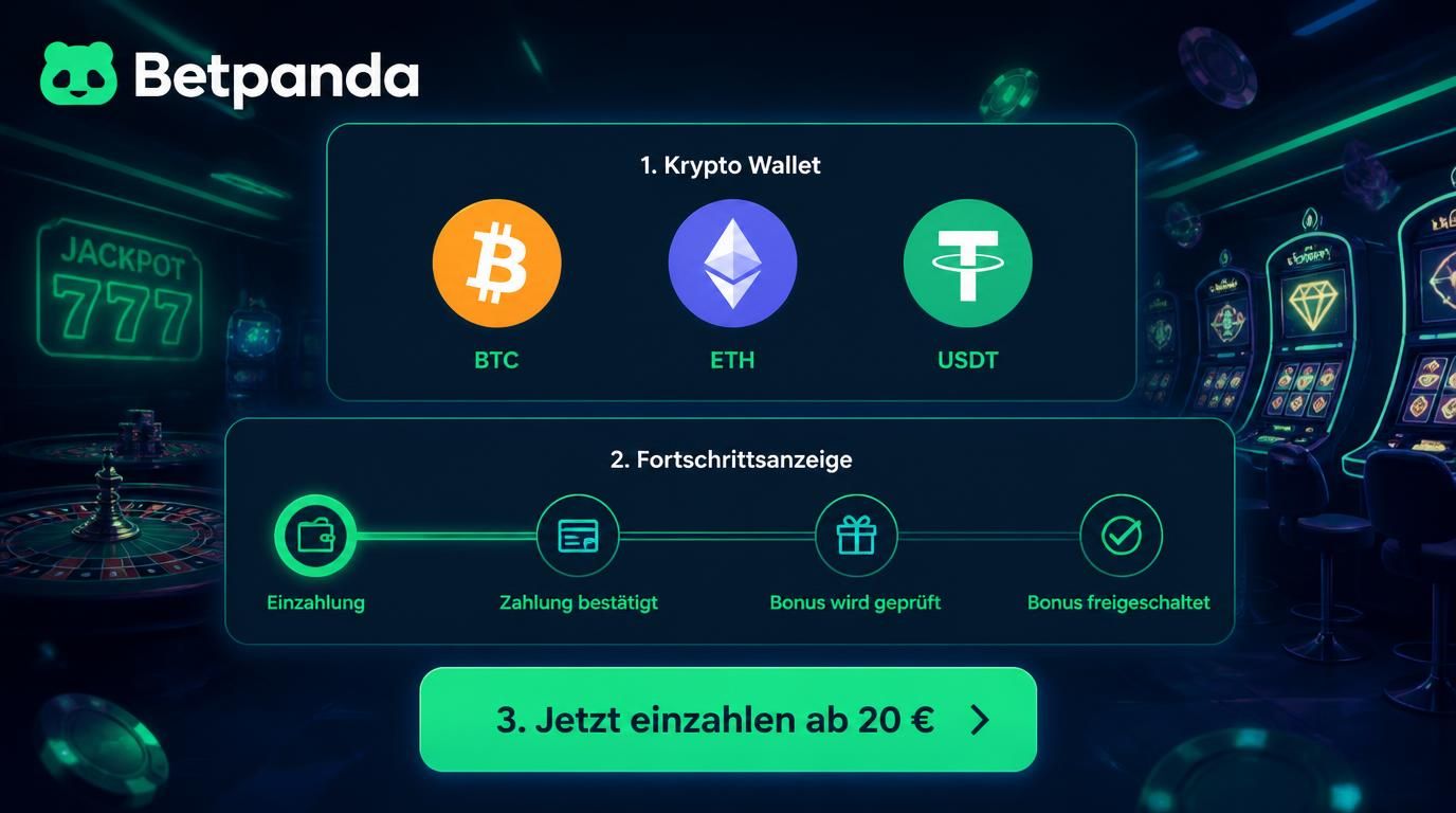 Ein Bild zeigt kryptobasierte Ersteinzahlung, Bonus wird aktiviert unter deutschen Bedingungen.